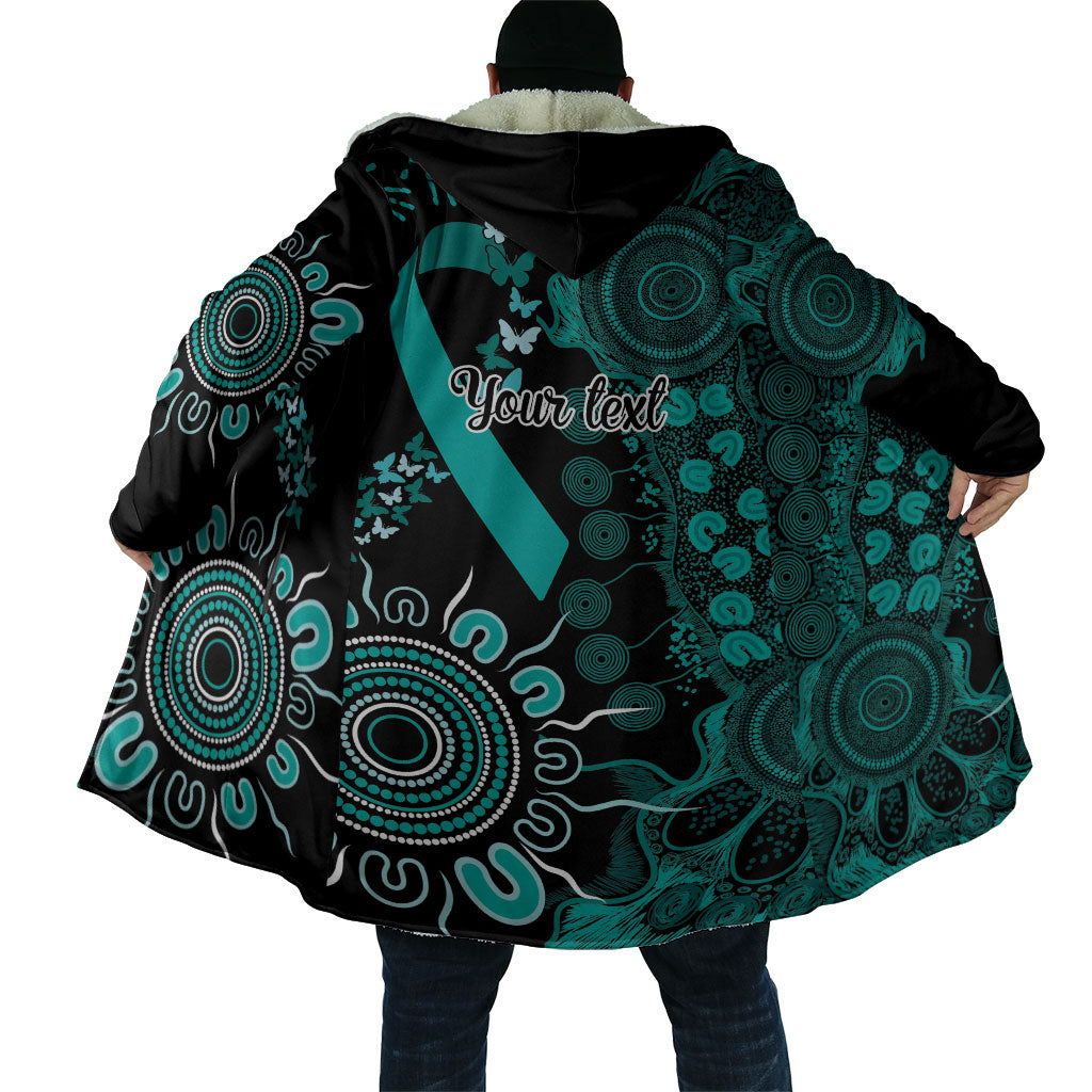 Australia Ovarian Cancer Support Personalised Cloak Aboriginal Ribbon Dot Painting