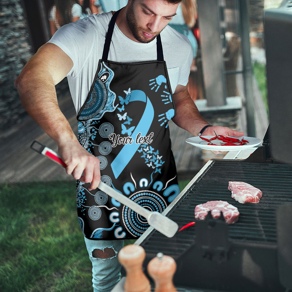 Australia Prostate Cancer Support Personalised Apron Aboriginal Ribbon Dot Painting