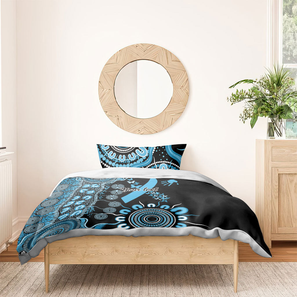 Australia Prostate Cancer Support Personalised Bedding Set Aboriginal Ribbon Dot Painting