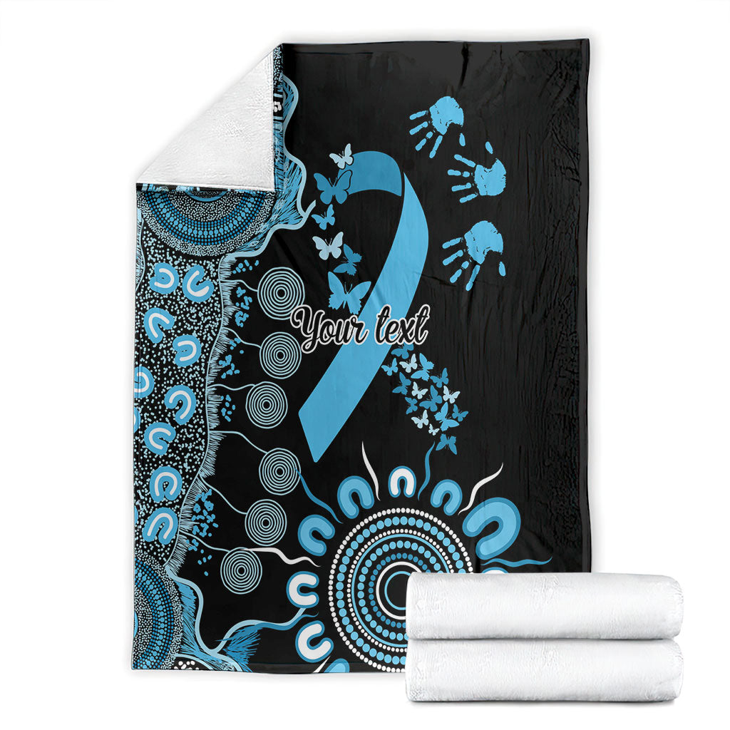 Australia Prostate Cancer Support Personalised Blanket Aboriginal Ribbon Dot Painting