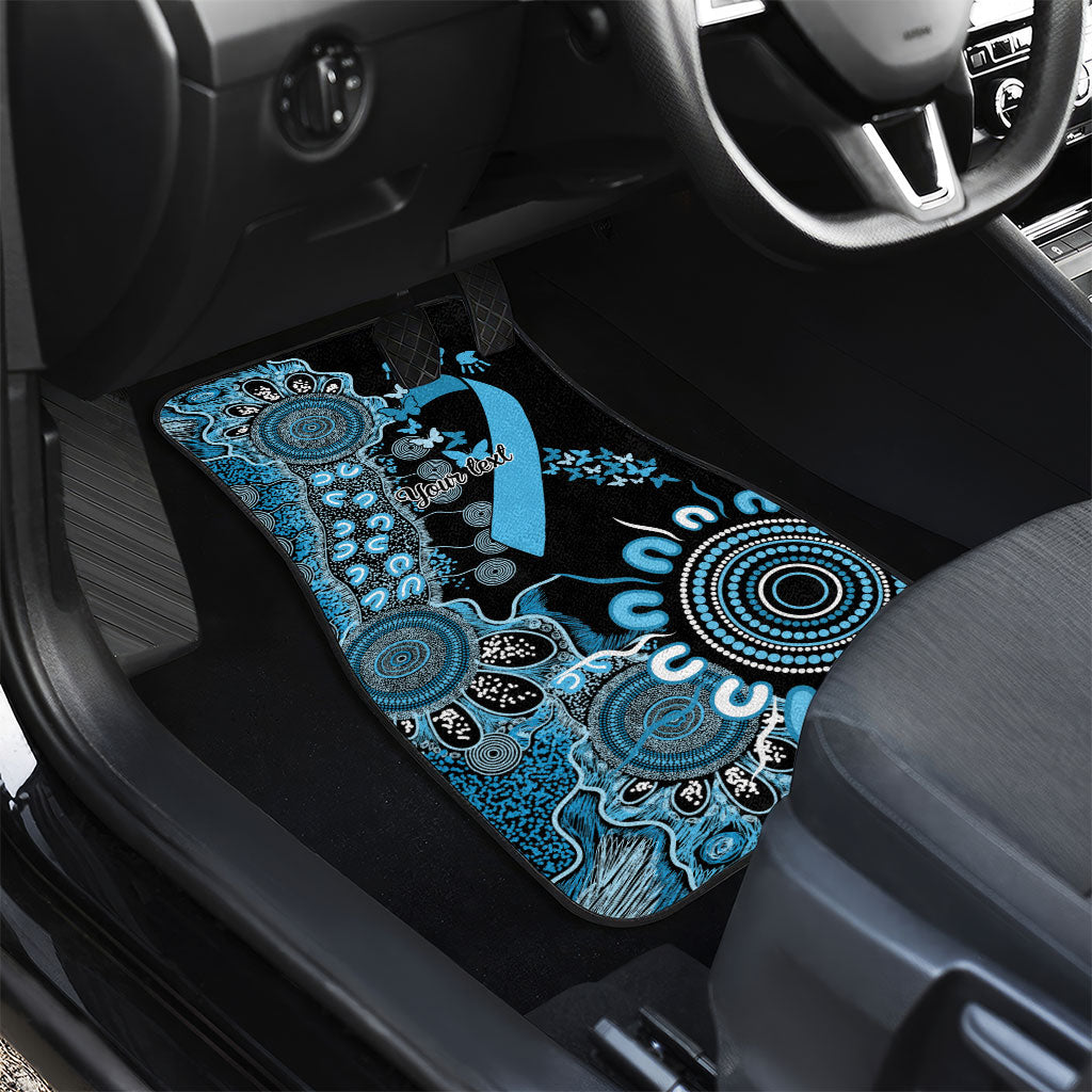 Australia Prostate Cancer Support Personalised Car Mats Aboriginal Ribbon Dot Painting