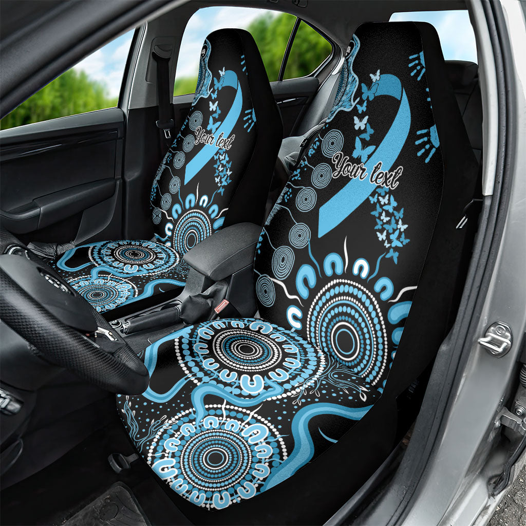 Australia Prostate Cancer Support Personalised Car Seat Cover Aboriginal Ribbon Dot Painting