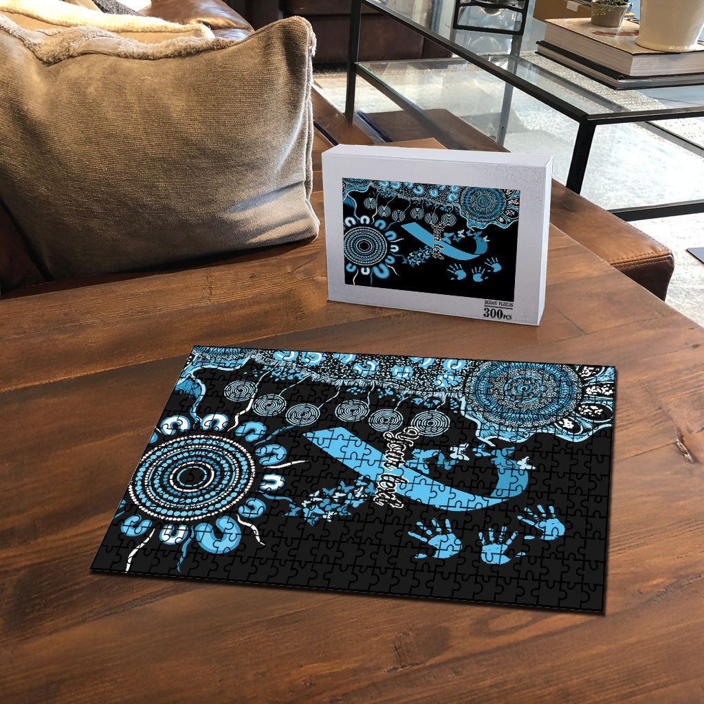 Australia Prostate Cancer Support Personalised Puzzle Aboriginal Ribbon Dot Painting