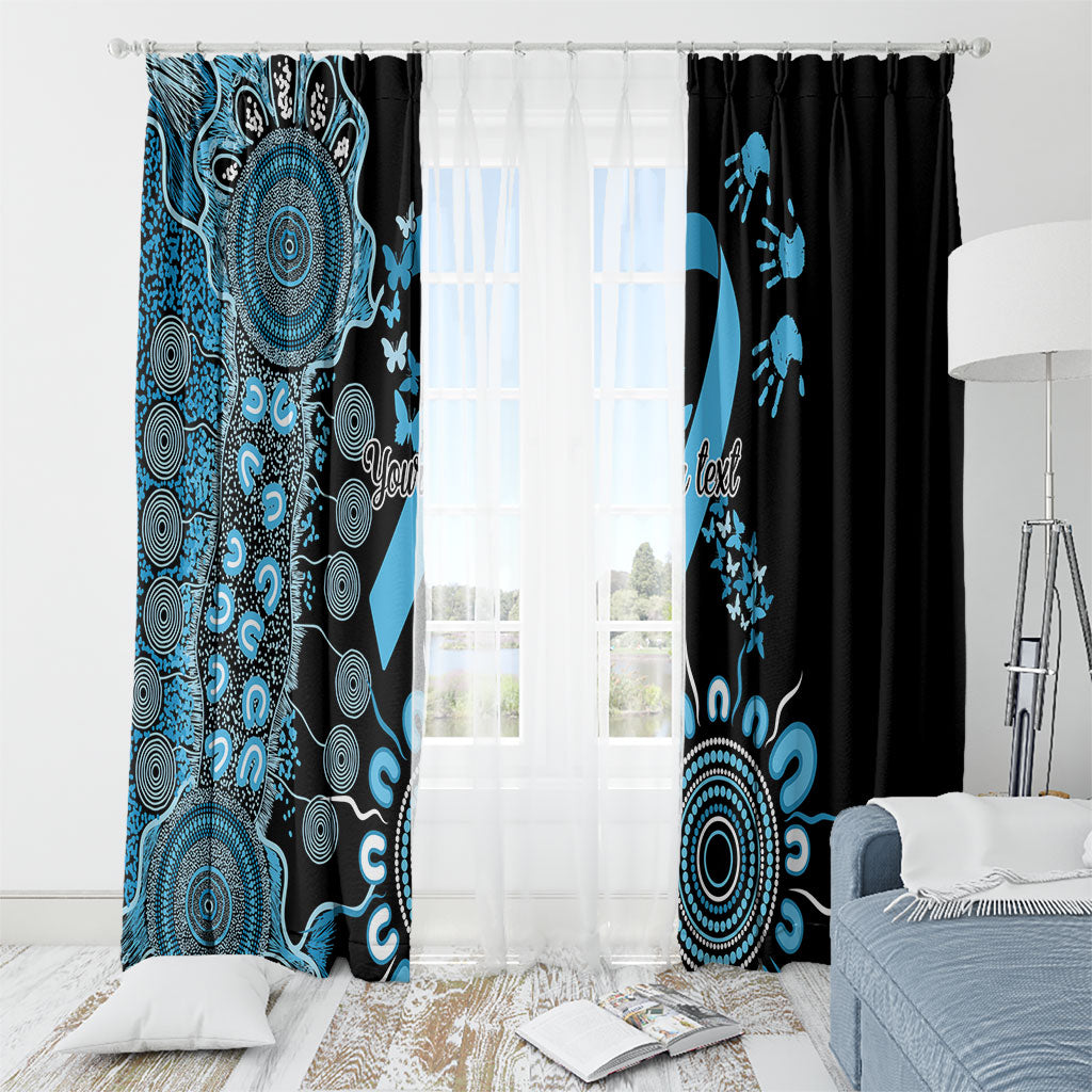 Australia Prostate Cancer Support Personalised Window Curtain Aboriginal Ribbon Dot Painting