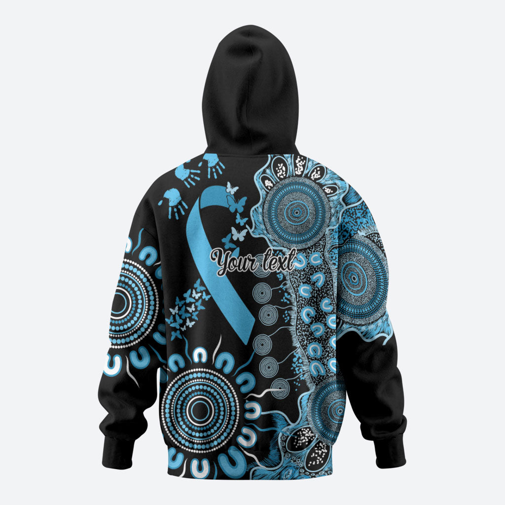 Australia Prostate Cancer Support Personalised Zip Hoodie Aboriginal Ribbon Dot Painting