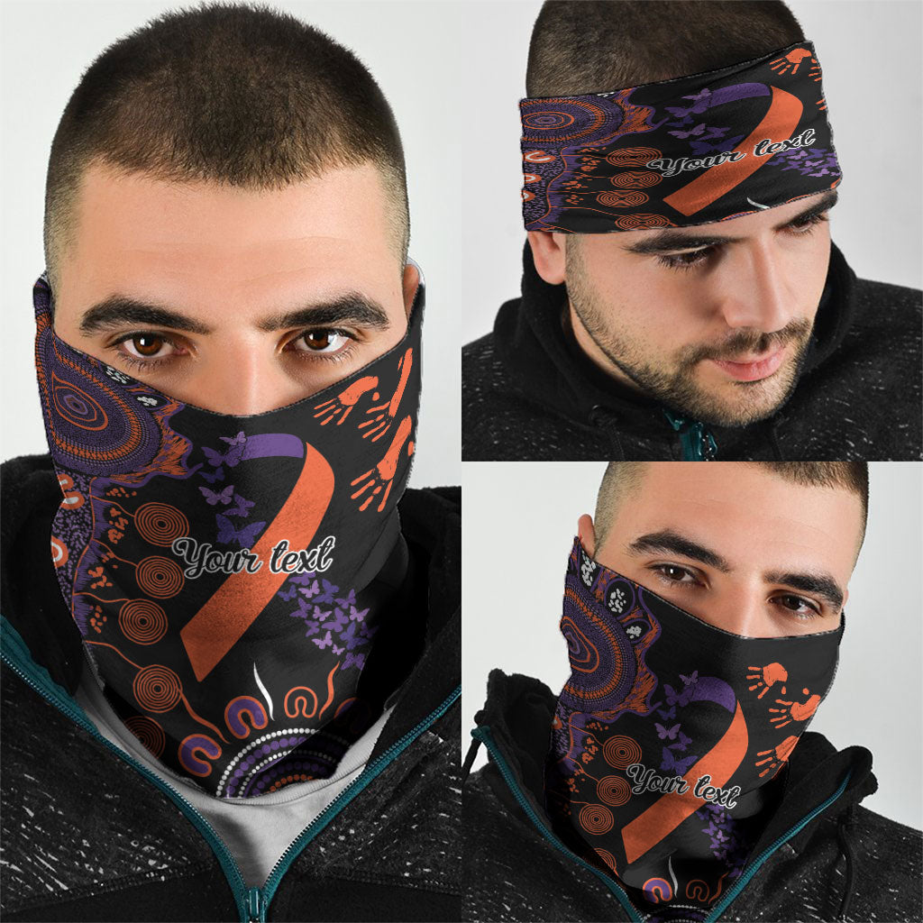 Australia Psoriasis Support Personalised Neck Gaiter Aboriginal Ribbon Dot Painting