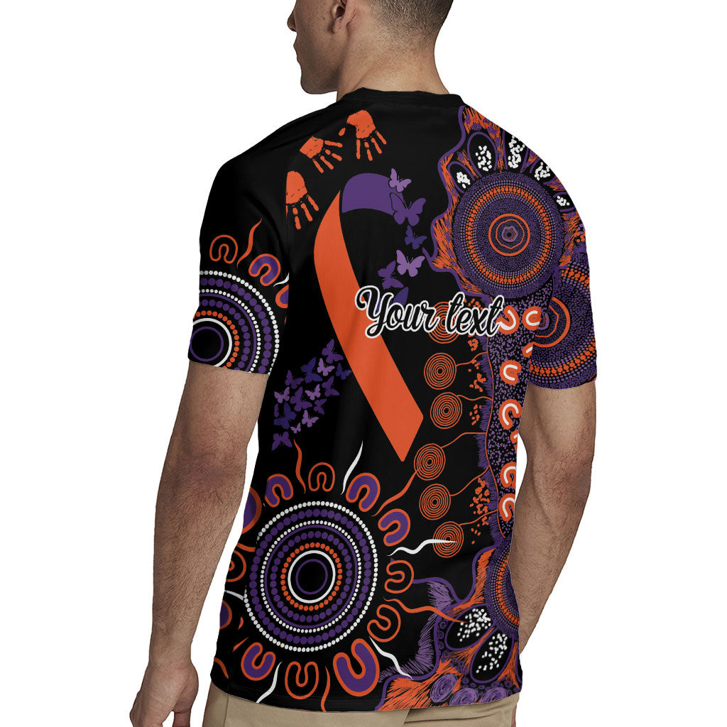 Australia Psoriasis Support Personalised Rugby Jersey Aboriginal Ribbon Dot Painting