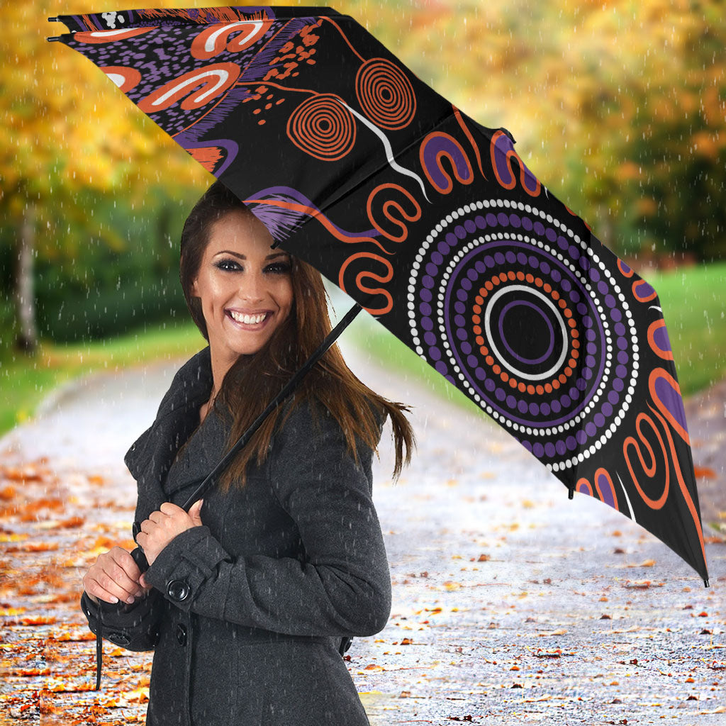 Australia Psoriasis Support Personalised Umbrella Aboriginal Ribbon Dot Painting