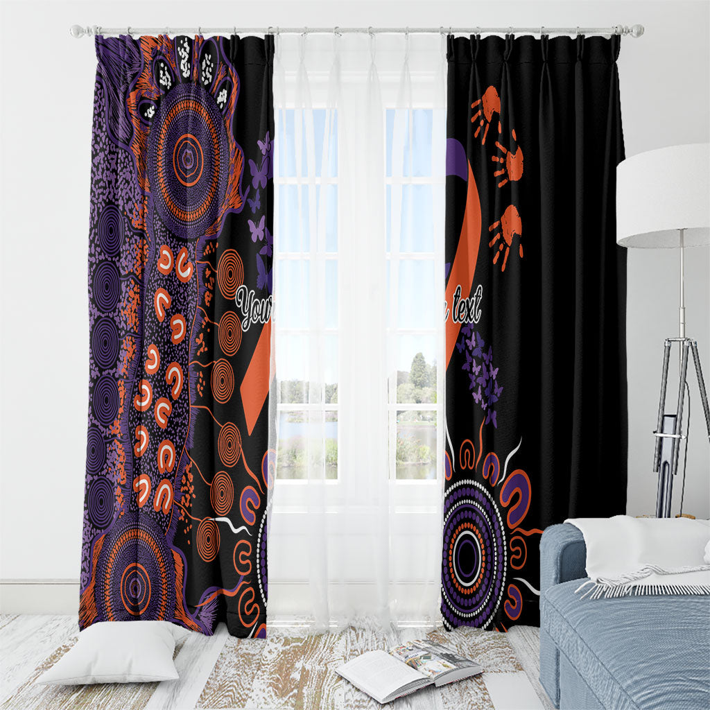 Australia Psoriasis Support Personalised Window Curtain Aboriginal Ribbon Dot Painting
