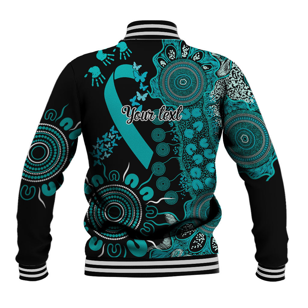 Australia PTSD Support Healing From Trauma Personalised Baseball Jacket Aboriginal Ribbon Dot Painting