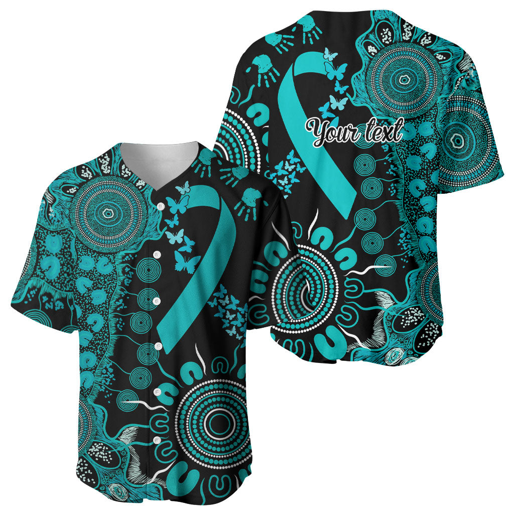 Australia PTSD Support Healing From Trauma Personalised Baseball Jersey Aboriginal Ribbon Dot Painting
