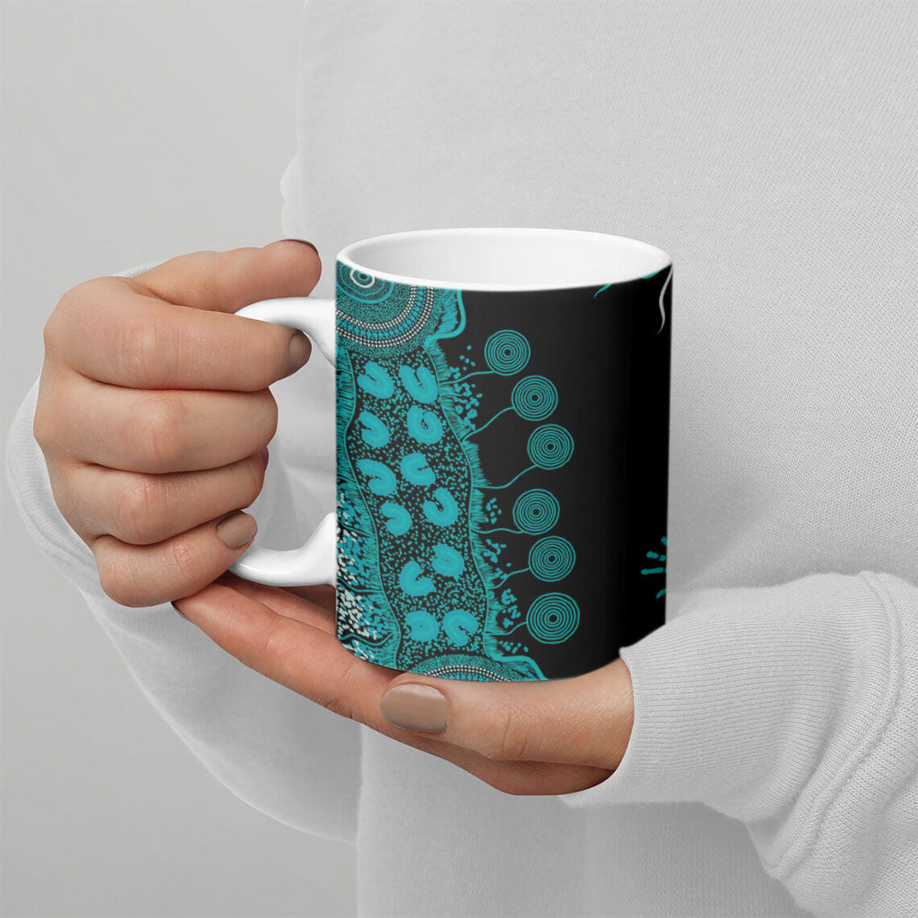 Australia PTSD Support Healing From Trauma Personalised Ceramic Mug Aboriginal Ribbon Dot Painting