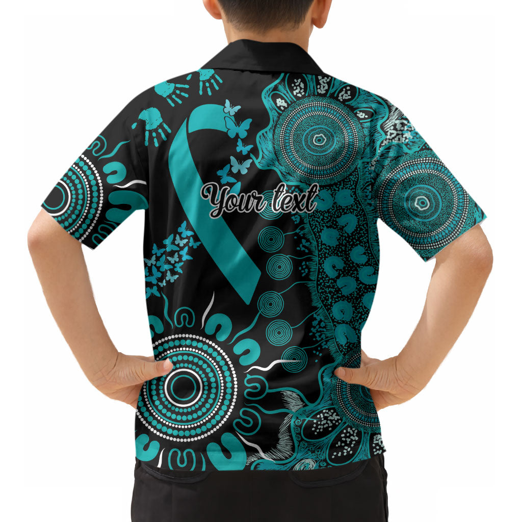 Australia PTSD Support Healing From Trauma Personalised Kid Hawaiian Shirt Aboriginal Ribbon Dot Painting