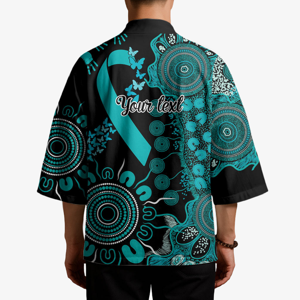 Australia PTSD Support Healing From Trauma Personalised Kimono Aboriginal Ribbon Dot Painting