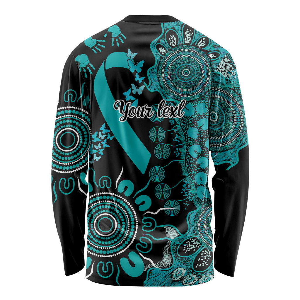 Australia PTSD Support Healing From Trauma Personalised Long Sleeve Shirt Aboriginal Ribbon Dot Painting
