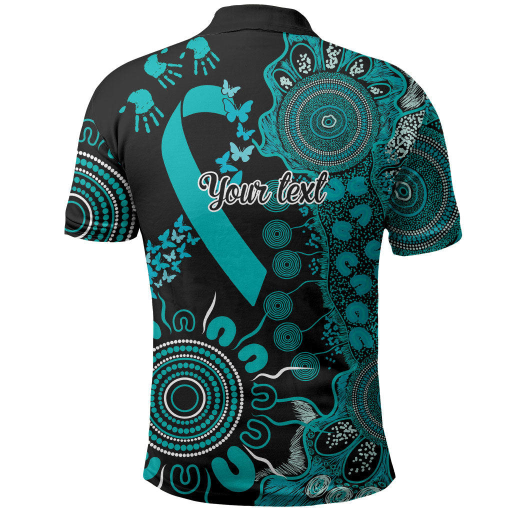 Australia PTSD Support Healing From Trauma Personalised Polo Shirt Aboriginal Ribbon Dot Painting