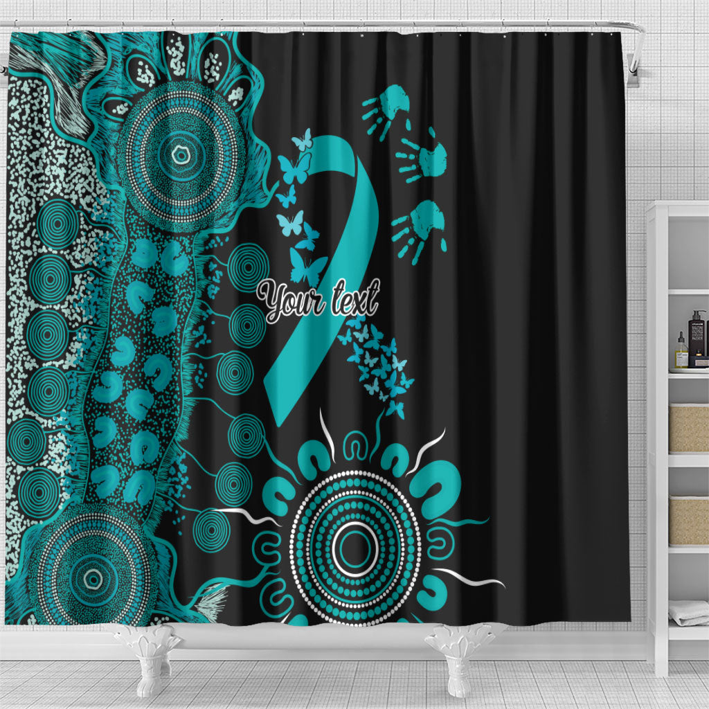 Australia PTSD Support Healing From Trauma Personalised Shower Curtain Aboriginal Ribbon Dot Painting