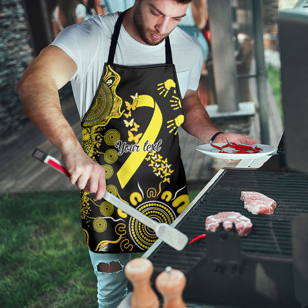 Sarcoma Support Rare Cancer Strength Personalised Apron Aboriginal Ribbon Dot Painting
