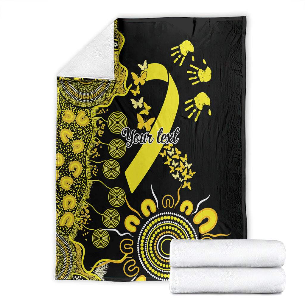 Sarcoma Support Rare Cancer Strength Personalised Blanket Aboriginal Ribbon Dot Painting