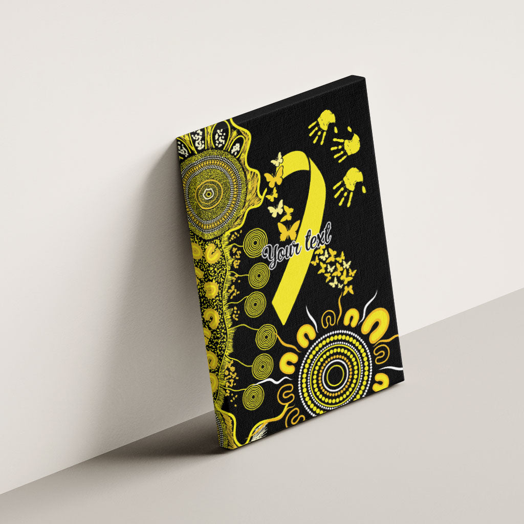 Sarcoma Support Rare Cancer Strength Personalised Canvas Wall Art Aboriginal Ribbon Dot Painting