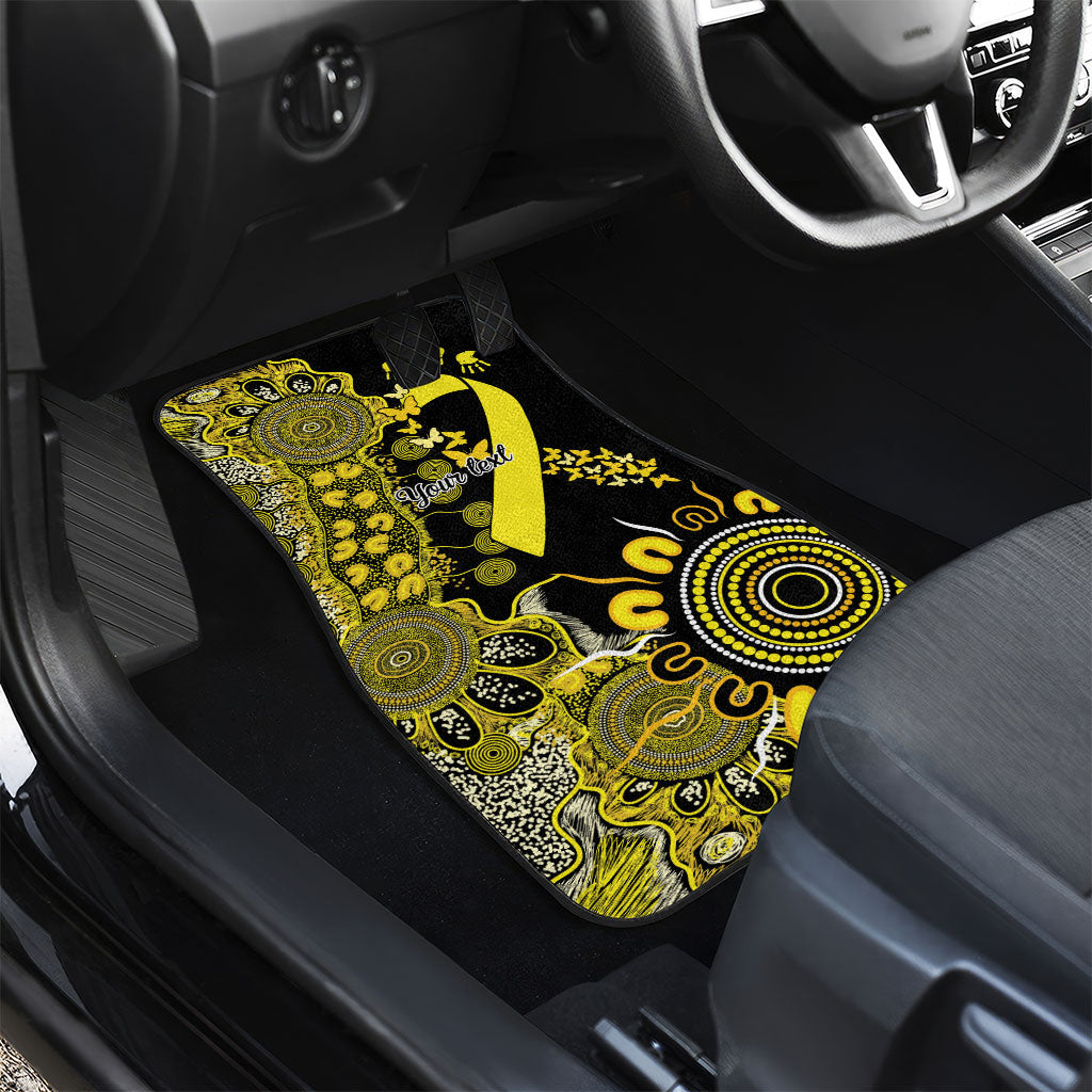 Sarcoma Support Rare Cancer Strength Personalised Car Mats Aboriginal Ribbon Dot Painting