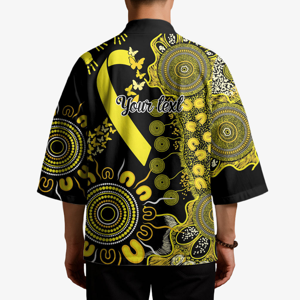 Sarcoma Support Rare Cancer Strength Personalised Kimono Aboriginal Ribbon Dot Painting