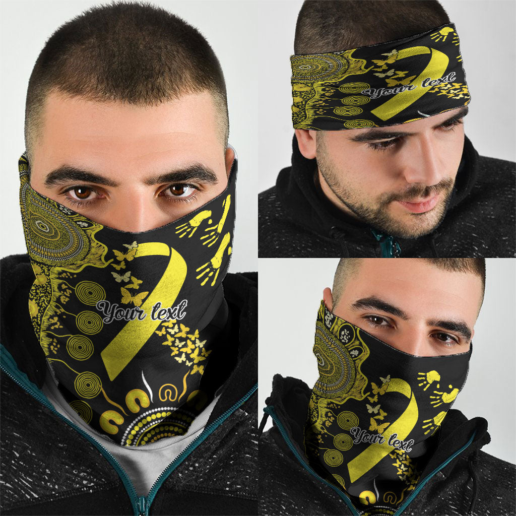 Sarcoma Support Rare Cancer Strength Personalised Neck Gaiter Aboriginal Ribbon Dot Painting