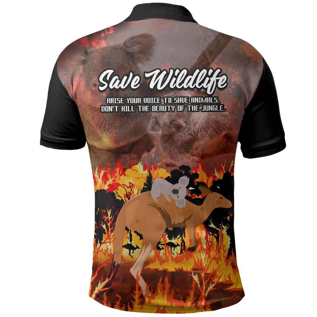 Save Wildlife Australia Polo Shirt Australia Bushfire Recovery Wildlife Support