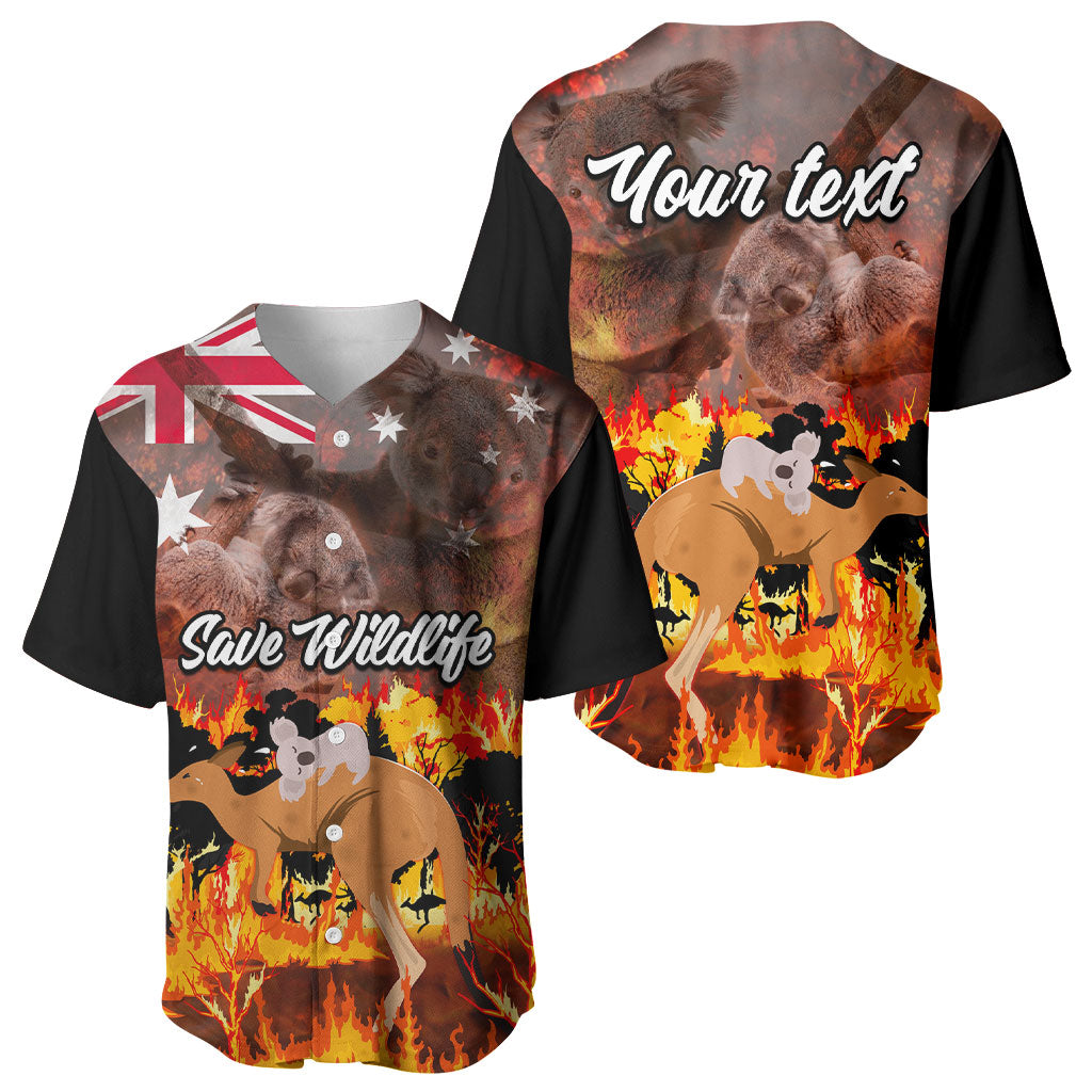 Personalised Save Wildlife Australia Baseball Jersey Australia Bushfire Recovery Wildlife Support