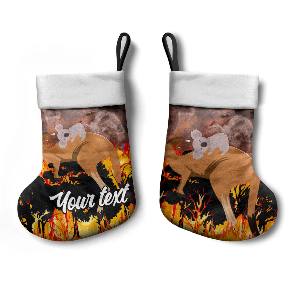 Personalised Save Wildlife Australia Christmas Stocking Bushfire