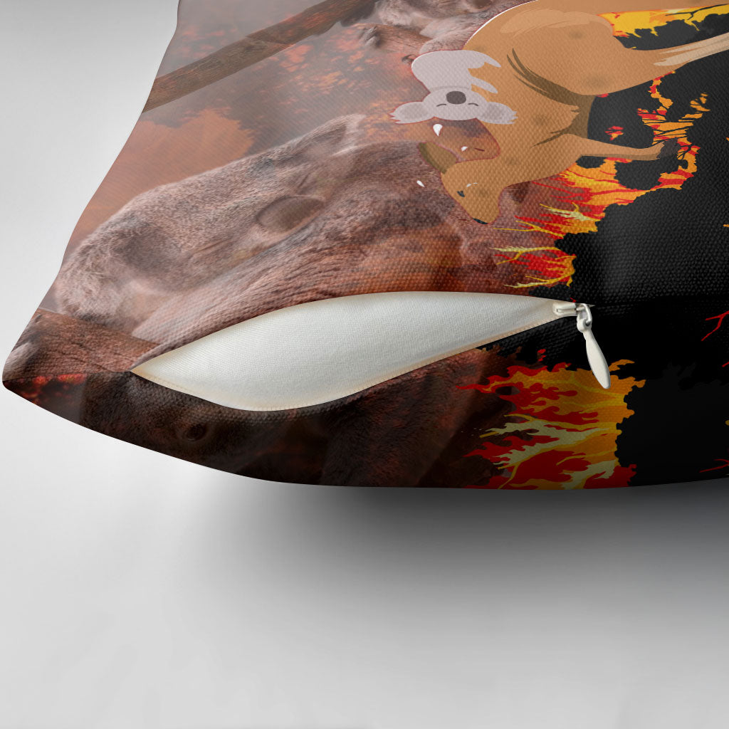 Personalised Save Wildlife Australia Pillow Cover Australia Bushfire Recovery Wildlife Support