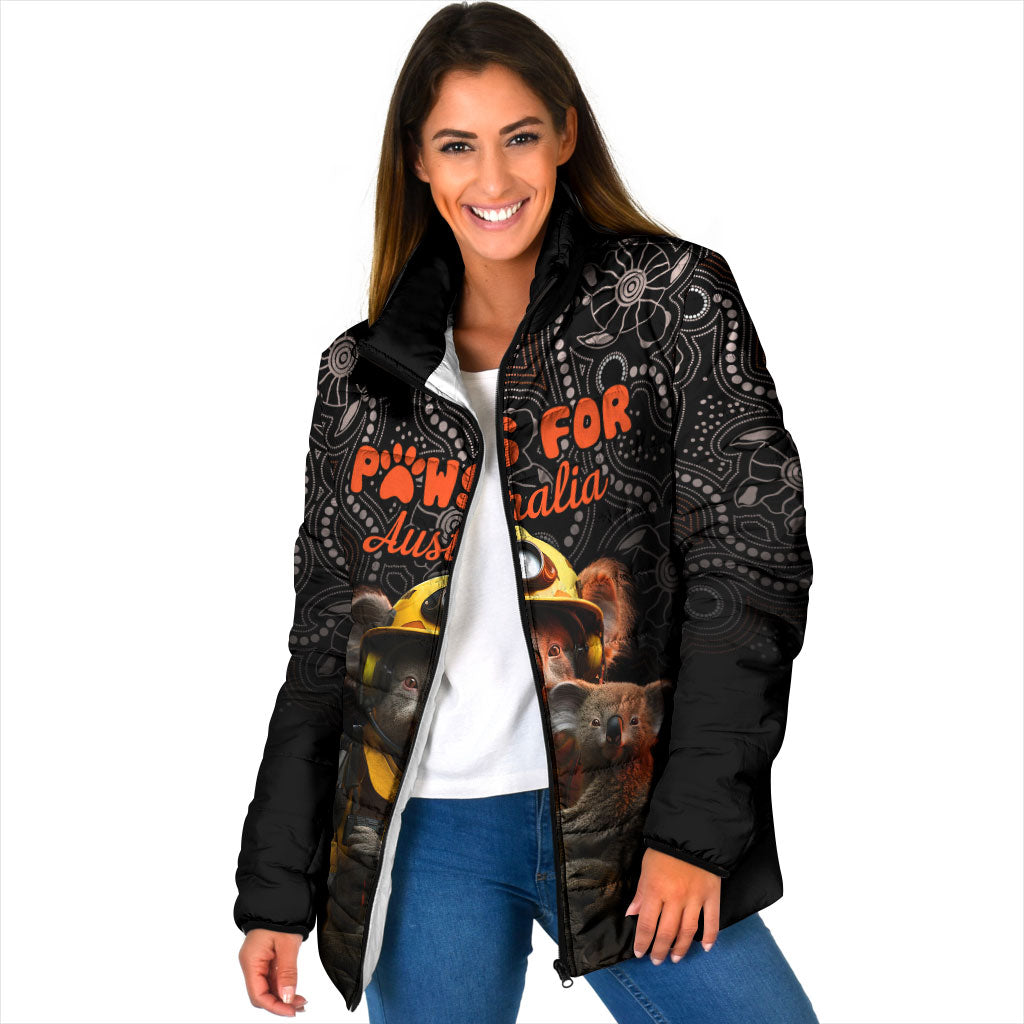 Paws For Australia Padded Jacket Bushfire Wildlife Support Indigenous Aboriginal