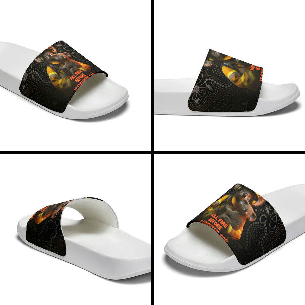 Paws For Australia Slide Sandals Bushfire Wildlife Support Indigenous Aboriginal