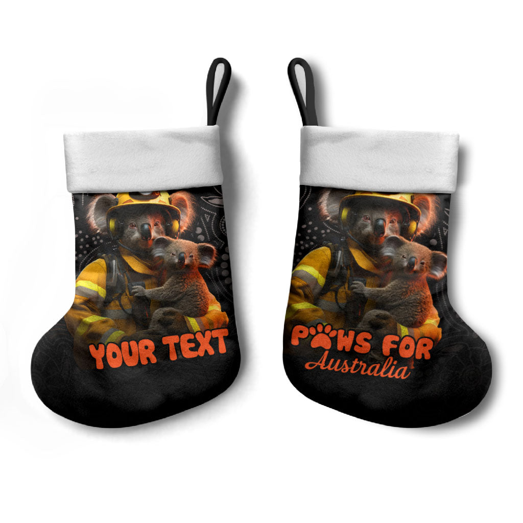 Personalised Paws For Australia Christmas Stocking Bushfire Indigenous Aboriginal