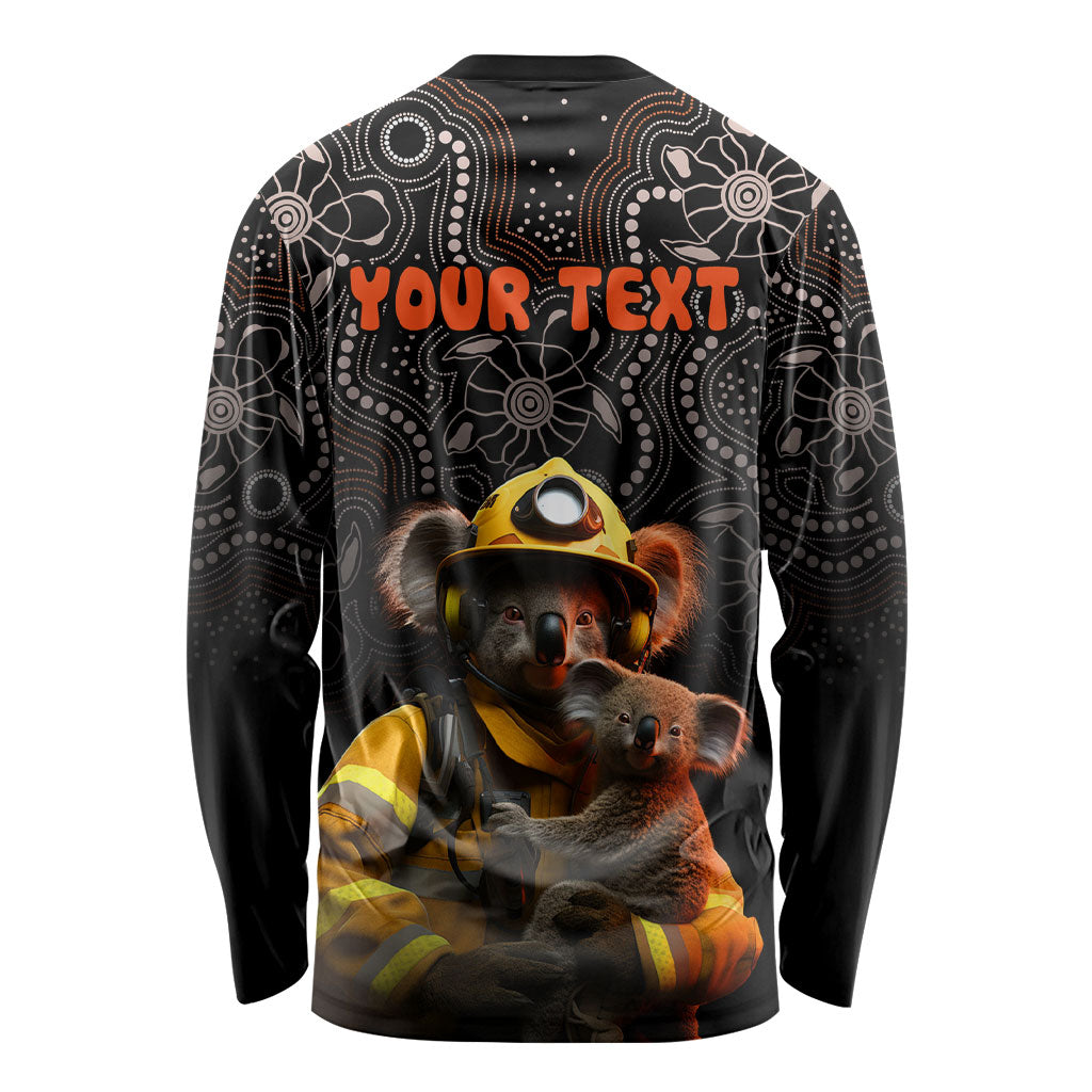 Personalised Paws For Australia Long Sleeve Shirt Bushfire Wildlife Support Indigenous Aboriginal
