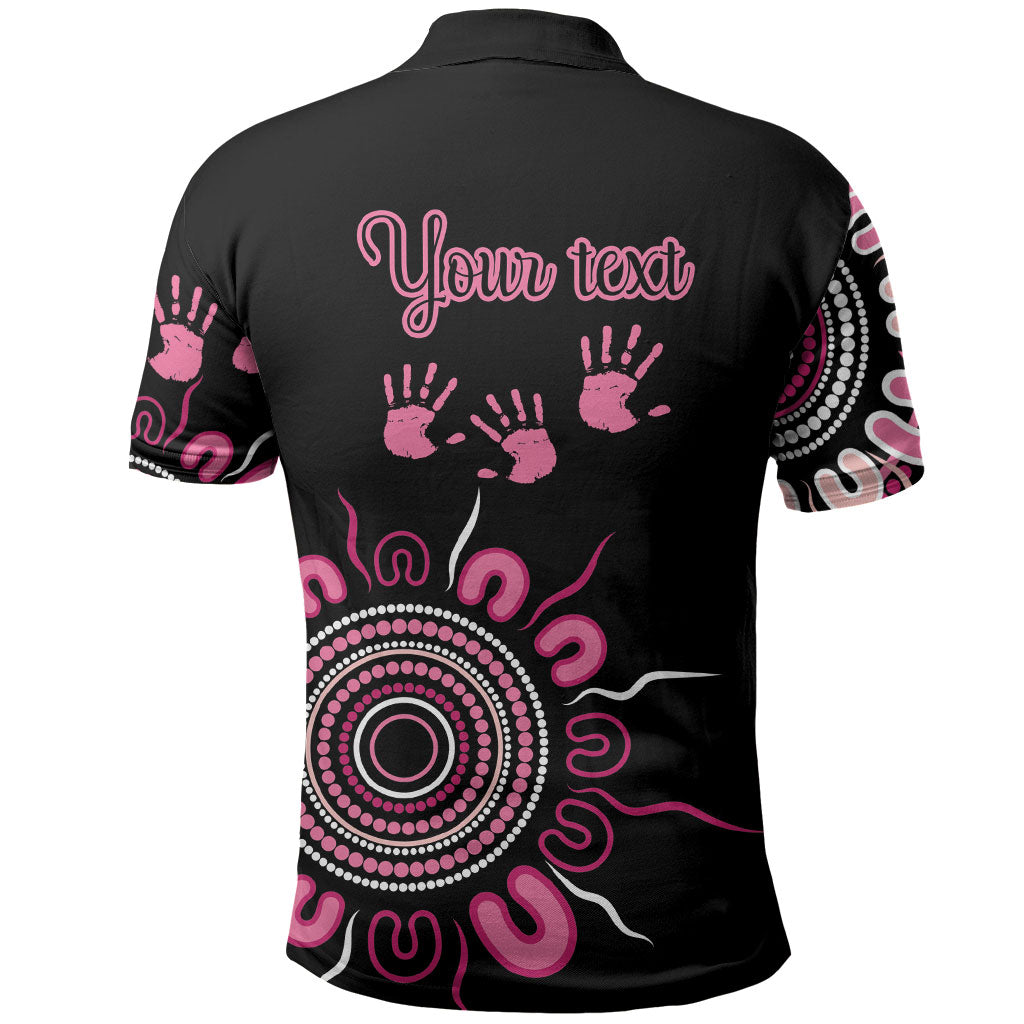 Personalised Aboriginal Pink Ribbons Polo Shirt Think Pink Butterfly Art Wall Clock Breast Cancer Support