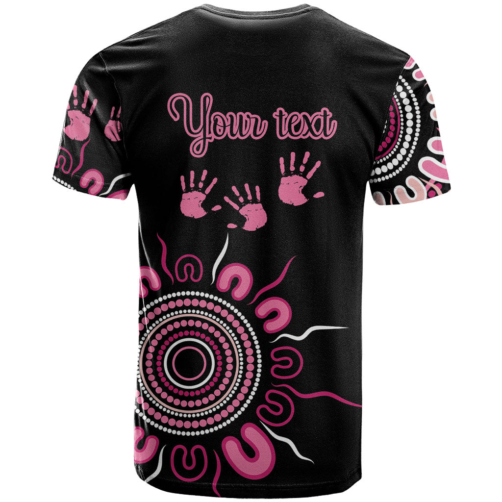 Personalised Aboriginal Pink Ribbons T Shirt Think Pink Butterfly Art Wall Clock Breast Cancer Support