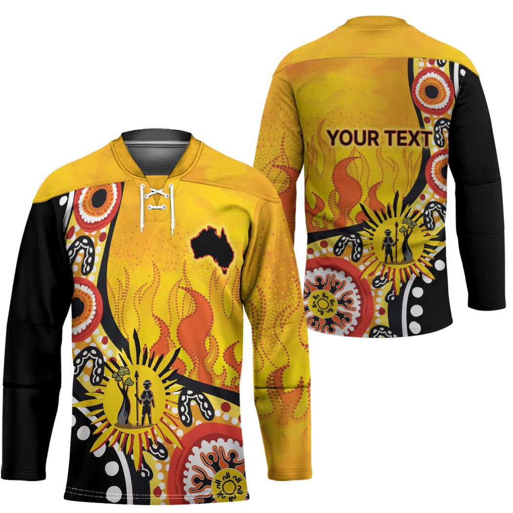 Australia Bushfire Aboriginal Personalised Hockey Jersey Bush Fire Dreaming