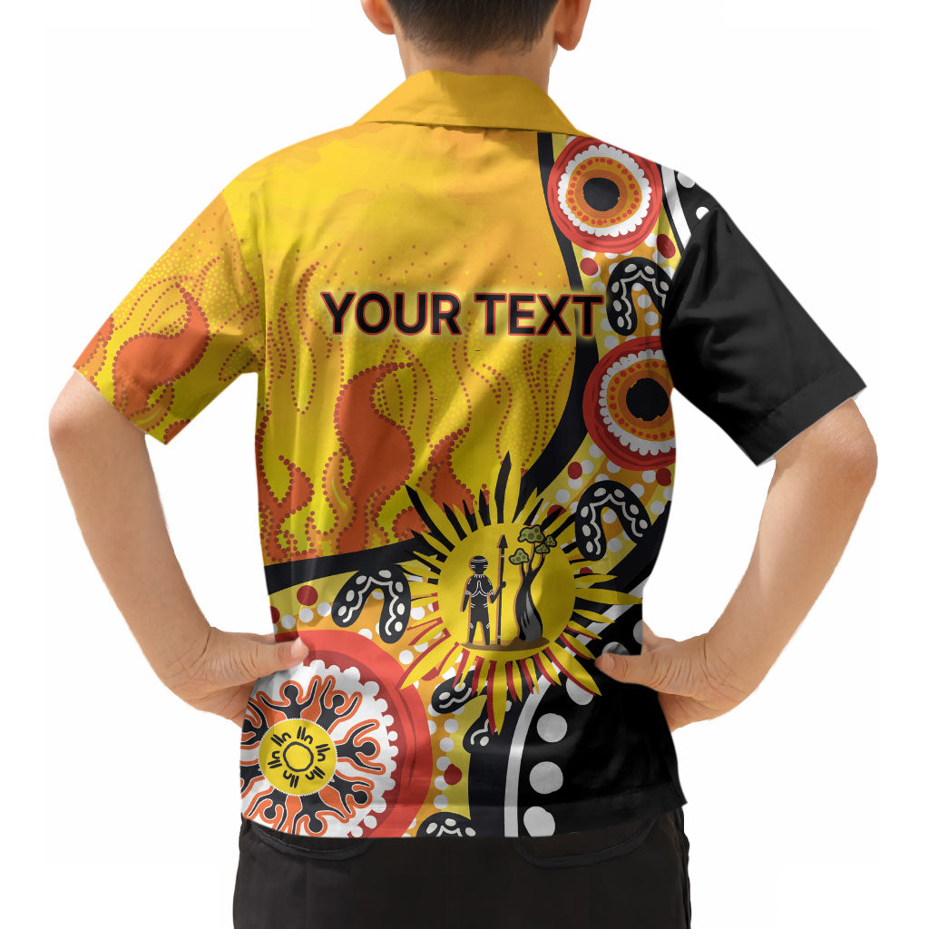 Australia Bushfire Aboriginal Personalised Kid Hawaiian Shirt Bush Fire Dreaming