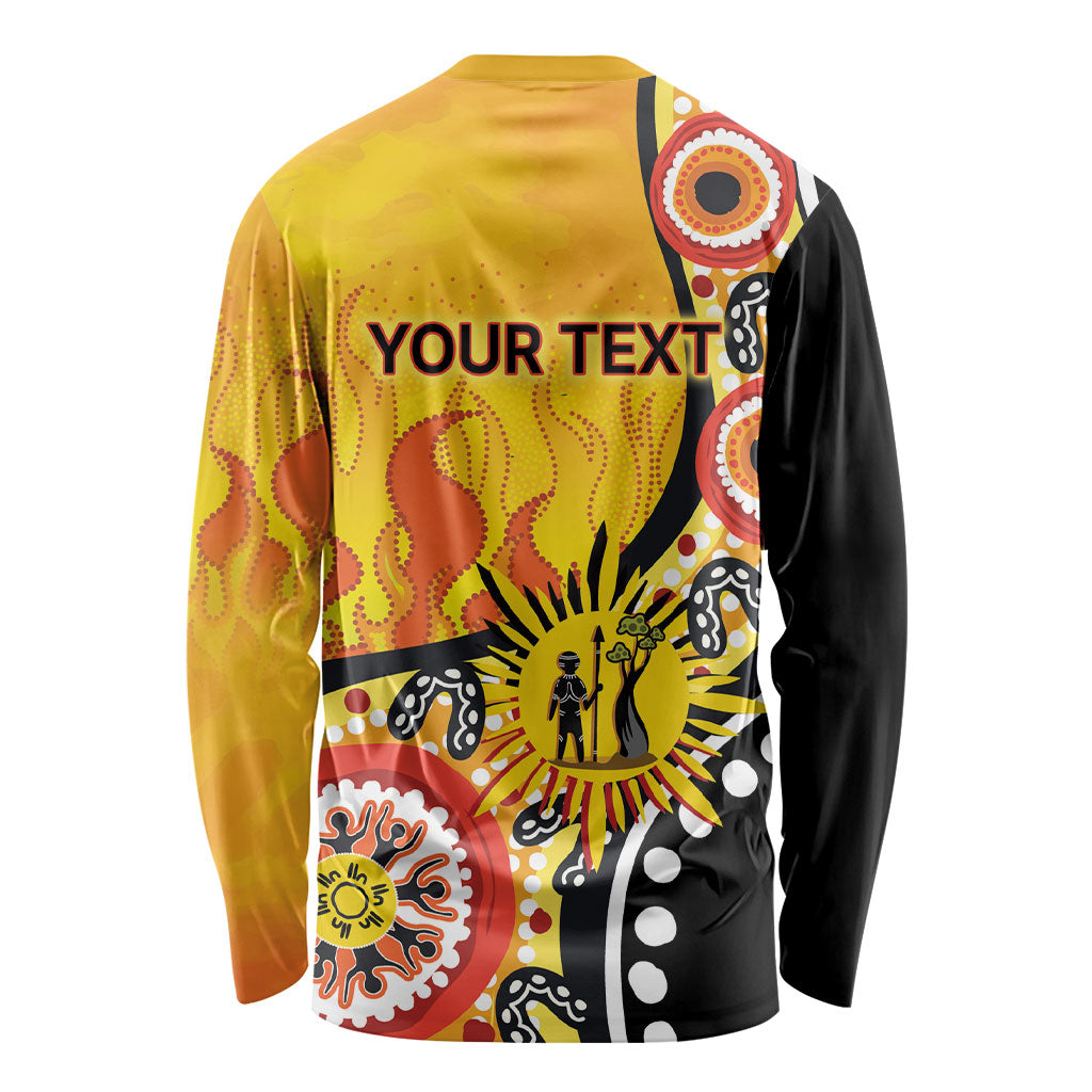 Australia Bushfire Aboriginal Personalised Long Sleeve Shirt Bush Fire Dreaming