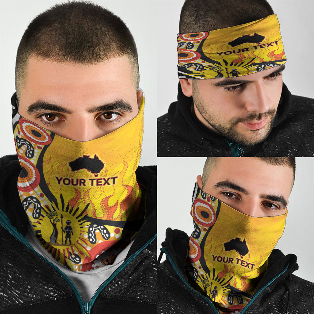 Australia Bushfire Aboriginal Personalised Neck Gaiter Bush Fire Dreaming