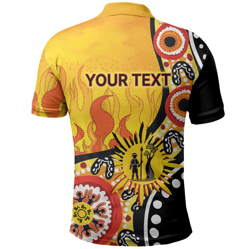 Australia Bushfire Aboriginal Personalised Polo Shirt Bush Fire Dreaming