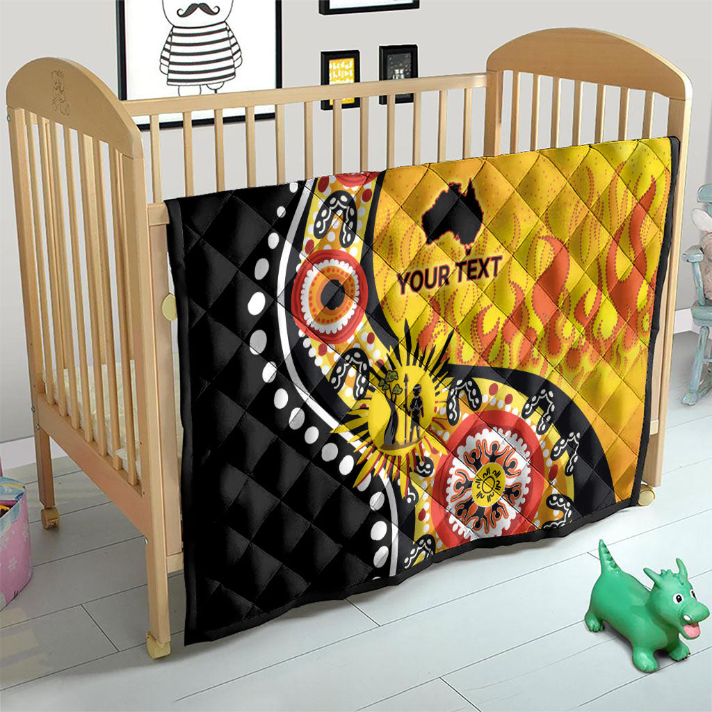 Australia Bushfire Aboriginal Personalised Quilt Bush Fire Dreaming