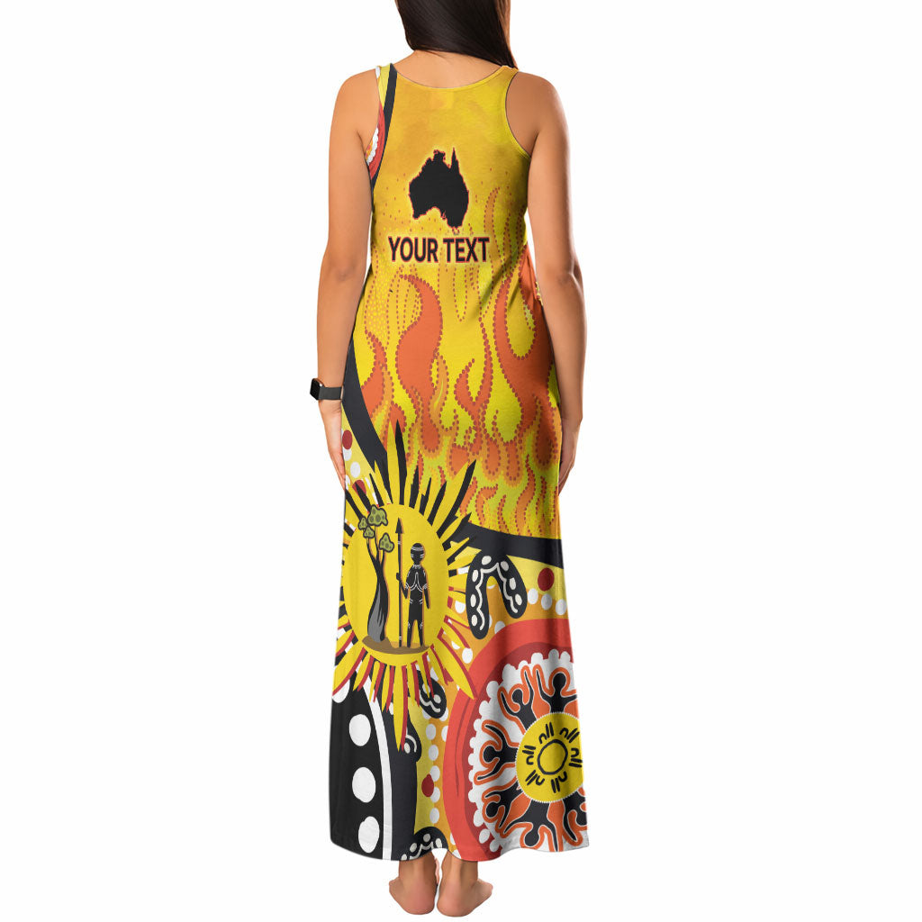 Australia Bushfire Aboriginal Personalised Tank Maxi Dress Bush Fire Dreaming