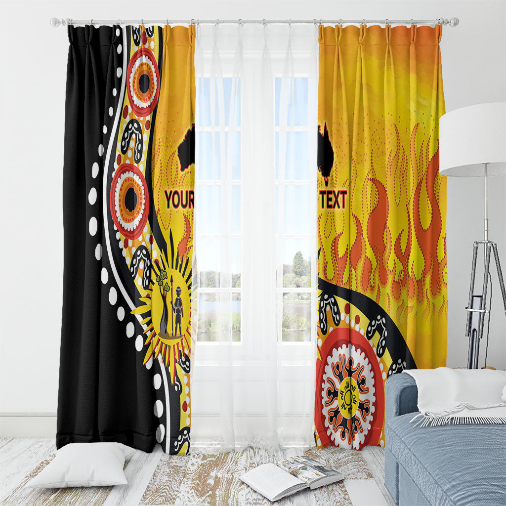 Australia Bushfire Aboriginal Personalised Window Curtain Bush Fire Dreaming