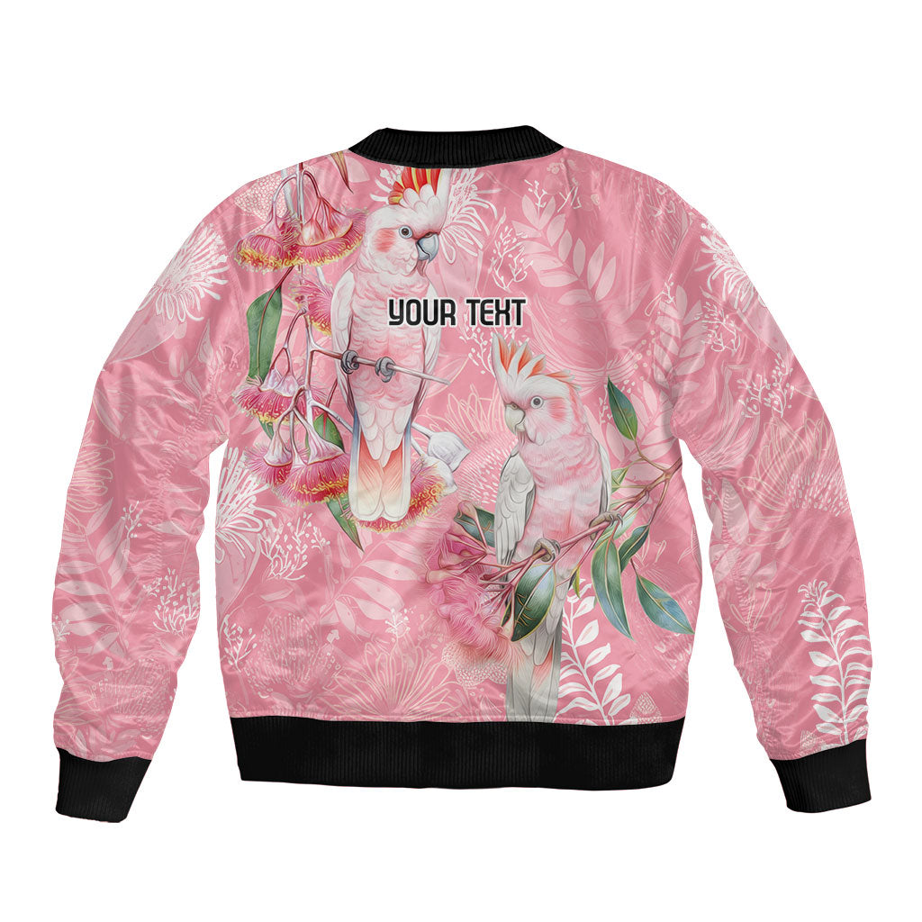Personalised Galah Cockatoo Eucalyptus Flowers Bomber Jacket Australian Breast Cancer Support Spirit
