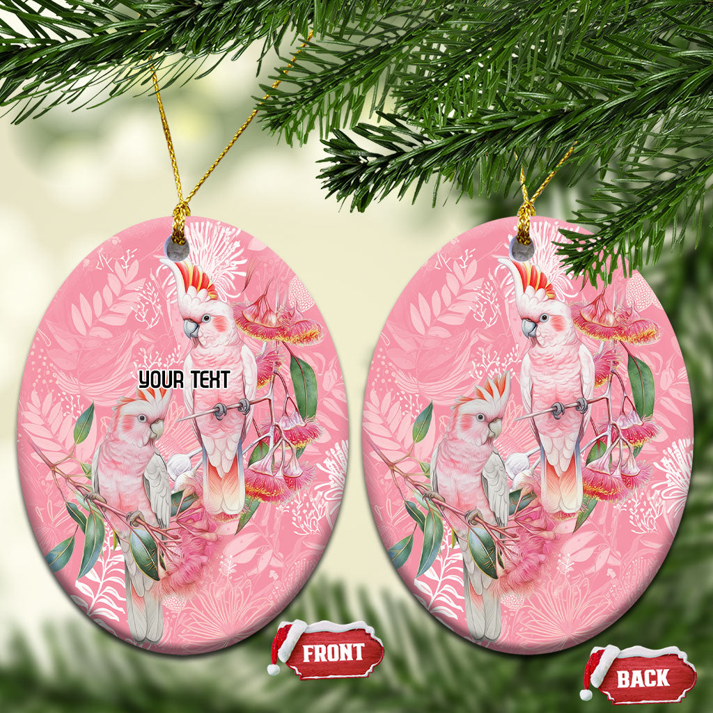 Personalised Galah Cockatoo Eucalyptus Flowers Ceramic Ornament Australian Breast Cancer Support Spirit