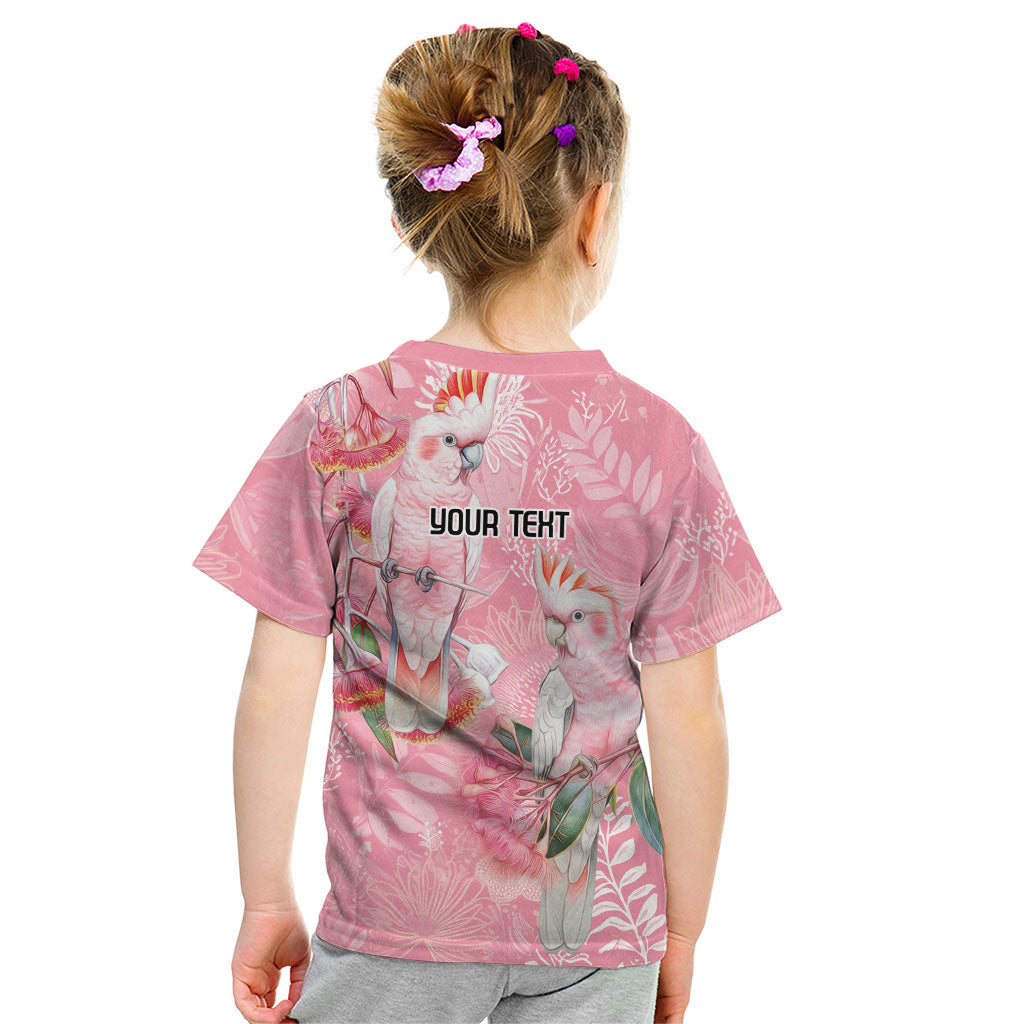 Personalised Galah Cockatoo Eucalyptus Flowers Kid T Shirt Australian Breast Cancer Support Spirit