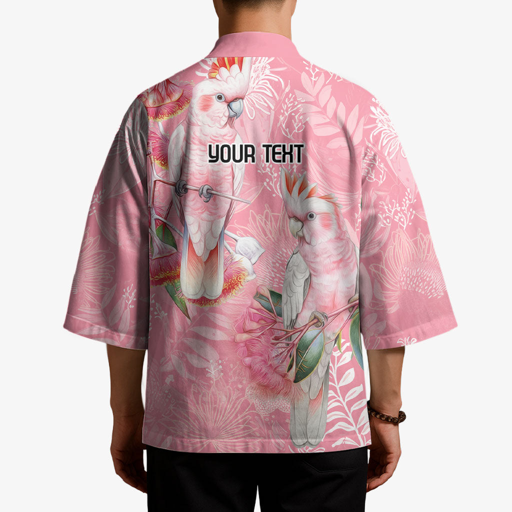 Personalised Galah Cockatoo Eucalyptus Flowers Kimono Australian Breast Cancer Support Spirit