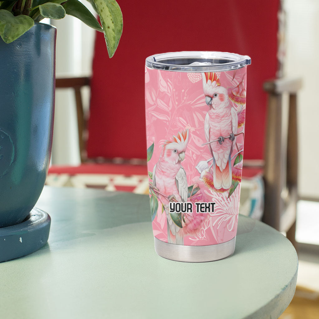 Personalised Galah Cockatoo Eucalyptus Flowers Tumbler Cup Australian Breast Cancer Support Spirit